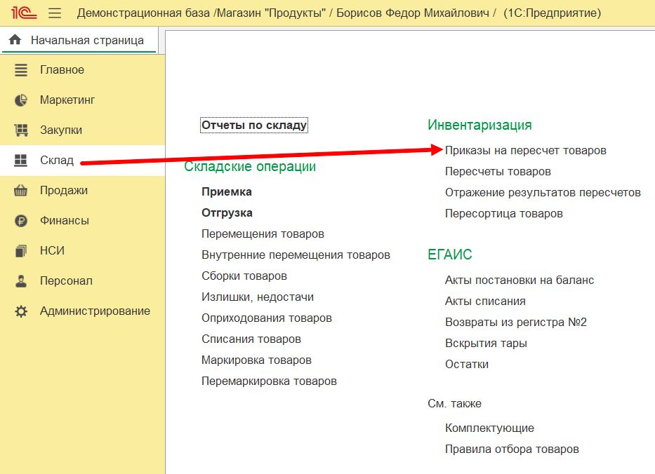 проведения ревизии