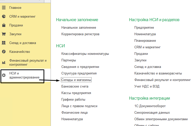 Склады и магазины